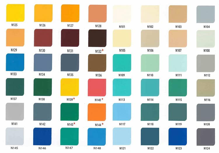Bảng màu sơn Epoxy Nanpao