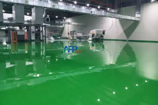 Sơn epoxy tự phẳng khi hoàn thiện