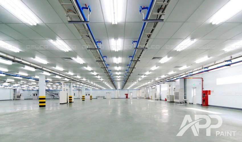 Một thiết kế chiếu sáng nhà xưởng phải tính đến độ bền của đèn.