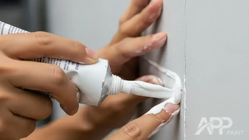 keo trám vết nứt tường