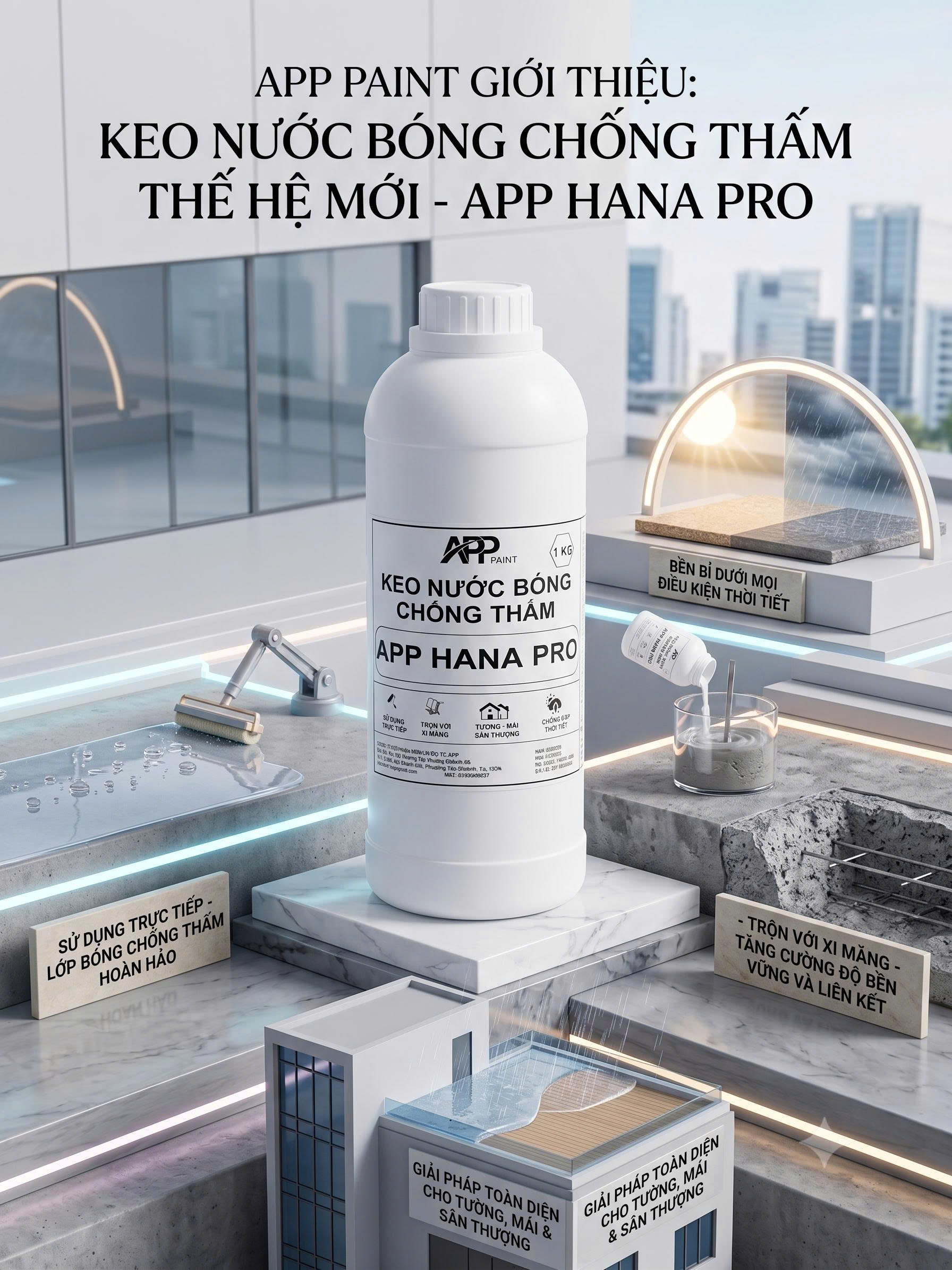 Keo nước chống thấm APP HANA PRO